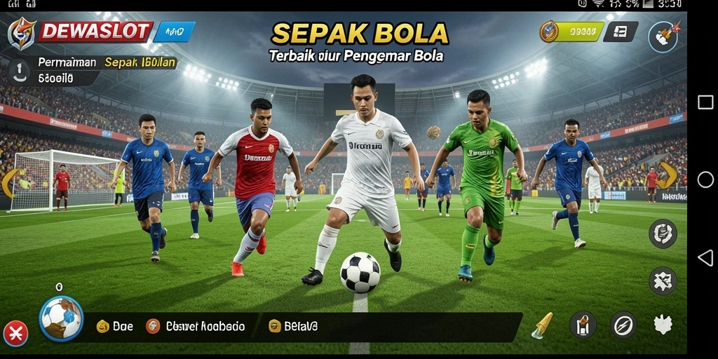Tangkapan layar DEWASLOT menampilkan aksi seru dalam permainan sepak bola.