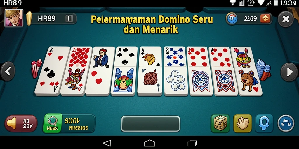 Tangkapan layar HR89 menunjukkan keseruan bermain Domino secara langsung.