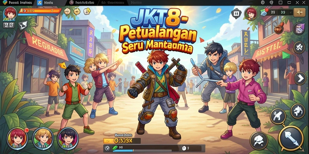 Tampilan gameplay yang menakjubkan dari JKT8 dalam dunia Anime.