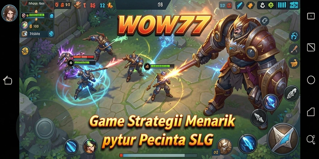 Tampilan gameplay WOW77 yang mendalam dan strategis.