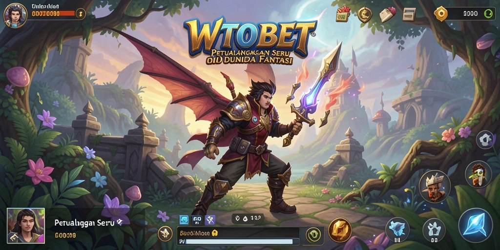 Screenshot utama menampilkan gameplay penuh aksi dan eksplorasi di WTOBET.